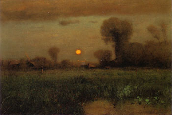 Harvest Moon 1891 - George Inness reproduction oil painting