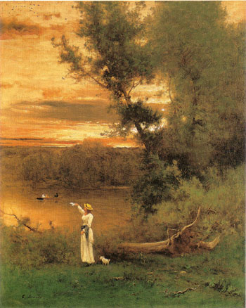 Shades of Evening 1877 - George Inness reproduction oil painting