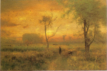 Sunrise 1887 - George Inness reproduction oil painting