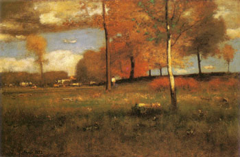 Near The Village October 1892 - George Inness reproduction oil painting