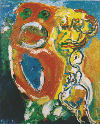 Couple 1965 - Karel Appel reproduction oil painting