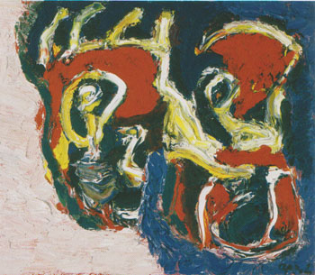 Two Heads 1 1991 - Karel Appel reproduction oil painting