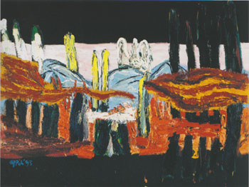 Horizon of Tuscany 24 1995 - Karel Appel reproduction oil painting