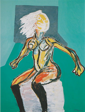 Macho Woman 2000 - Karel Appel reproduction oil painting