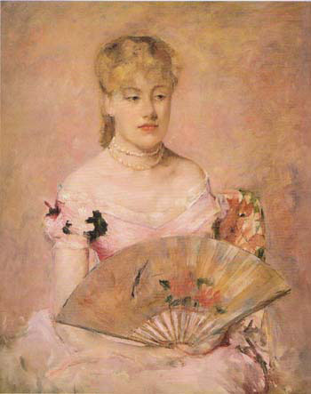 Lady with a Fan 1880 - Mary Cassatt reproduction oil painting