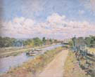 On The Canal 1893 - Theodore Robinson reproduction oil painting