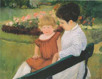 In the Park 1893 - Mary Cassatt reproduction oil painting