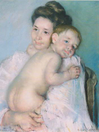 The Young Mother 1900 - Mary Cassatt reproduction oil painting
