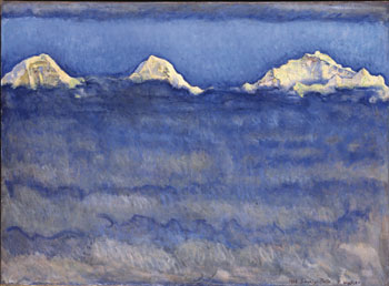 L Eiger le Monch et la Jungfrau au dessus - Ferdinand Hodler reproduction oil painting