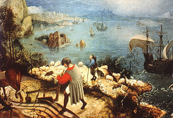 Landscape with the Fall of Icarus 1558 - Bruegel Pieter reproduction oil painting
