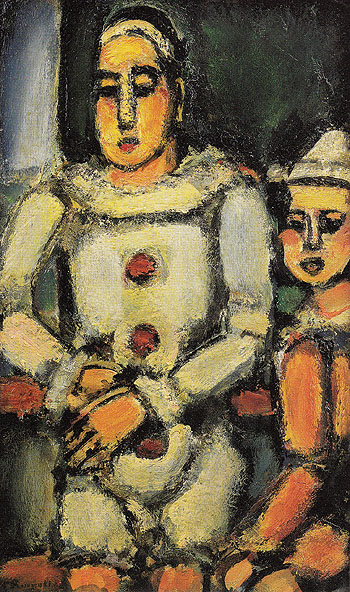 Two Clowns c1935 - George Rouault reproduction oil painting