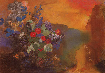 Ophelia Among the Flowers 1947 - Odilon Redon reproduction oil painting