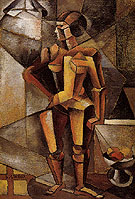 Cubist Nude 1913 - Llubov Popova reproduction oil painting