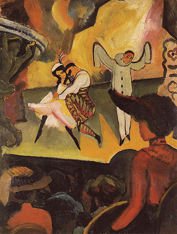 Russian Ballet l 1912 - August Macke reproduction oil painting
