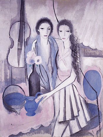 Two Sisters with a Cello 1913 - Marie Laurencin reproduction oil painting
