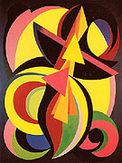 Volutes 1939 - Auguste Herbin reproduction oil painting