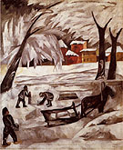 The Ice Cutters 1911 - Natalia Gontcharova reproduction oil painting