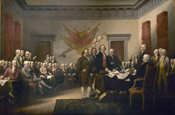The Declaration of Independence 4 July 1776 - John Trumbull reproduction oil painting