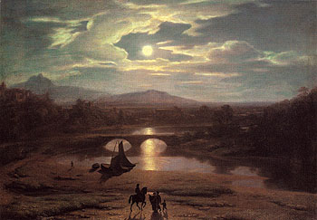 Moonlit Landscape 1819 - Washington Allston reproduction oil painting