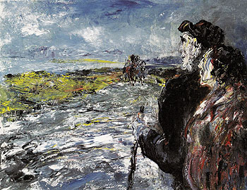 Waiting for the Long Car c1948 - Jack Butler Yeats reproduction oil painting
