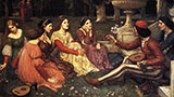A Tale from the Decameron 1916 - John William Waterhouse reproduction oil painting