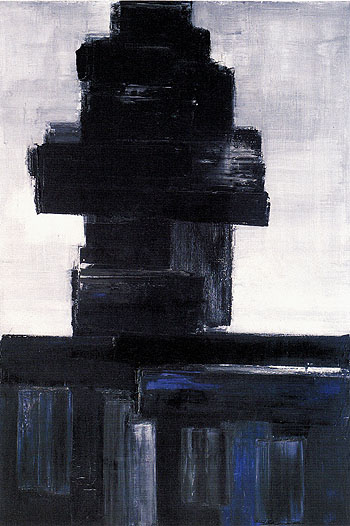 PS Untitled 1956 - Pierre Soulages reproduction oil painting