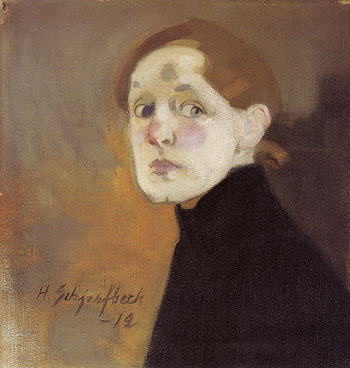 Self Portrait 1912 - Helene Schjerfbeck reproduction oil painting