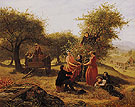 Apple Gathering 1856 - Jerome Thompson reproduction oil painting