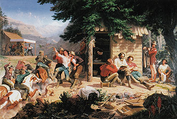 Sunday Morning in the Mines 1872 - Charles Christian Nahl reproduction oil painting