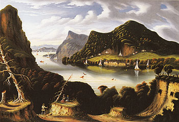 View of Cold Spring and Mount Taurus about 1850 - Thomas Chambers reproduction oil painting