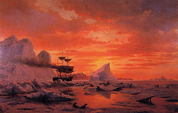 The Ice Dwellers Watching the Invaders c1870 - William Bradford reproduction oil painting