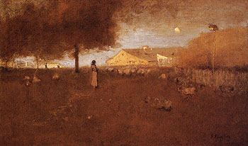 Old Farm Montclair 1893 - George Inness reproduction oil painting