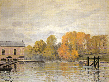 Waterworks at Marly 1876 - Alfred Sisley reproduction oil painting