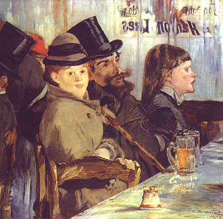 At the Cafe 1878 - Edouard Manet reproduction oil painting