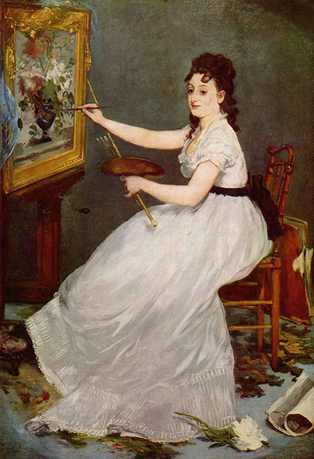 Portrait of Eva Gonzales c1869 - Edouard Manet reproduction oil painting