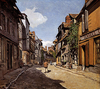 Rue de la Bavolle Honfleur 1864 - Claude Monet reproduction oil painting