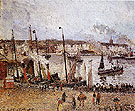 Port of Dieppe Rainy Morning 1902 - Camille Pissarro reproduction oil painting