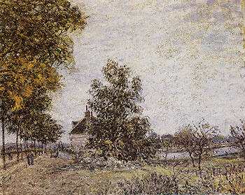 Outskirts of Les Sablons 1886 - Alfred Sisley reproduction oil painting