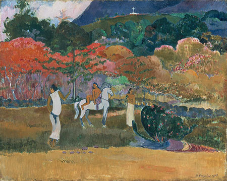 Woman And A White Horse 1903 - Paul Gauguin reproduction oil painting