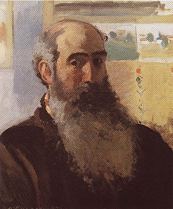 Self Portrait 1873 - Camille Pissarro reproduction oil painting