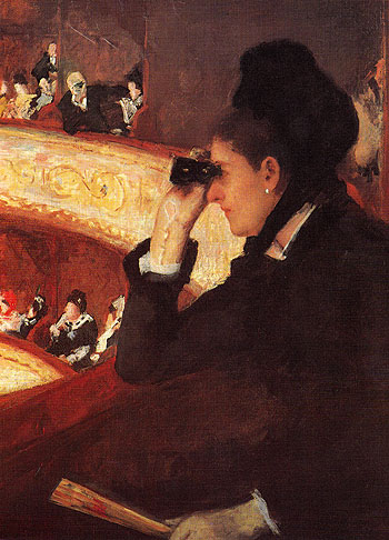 At the Opera 1880 - Mary Cassatt reproduction oil painting