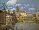 The Bridge at Villeneuve la Garenne 1872 - Alfred Sisley reproduction oil painting