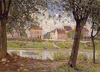 Villeneuve la Garenne on the Seine 1872 - Alfred Sisley reproduction oil painting