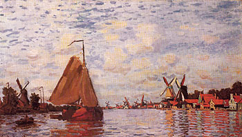 The Zaan at Zaandam 1871 - Claude Monet reproduction oil painting