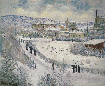 Argenteuil under the Snow 1875 - Claude Monet reproduction oil painting