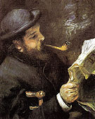 Monet Reading 1872 - Pierre Auguste Renoir