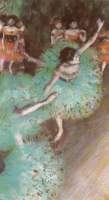 Ballerina in Green c1880 - Edgar Degas reproduction oil painting