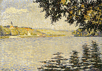 View of the Seine at Herblay opus 203 1889 - Paul Signac reproduction oil painting