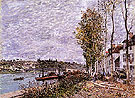 Overcast Day at Saint Mammes c1880 - Alfred Sisley reproduction oil painting