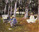 Claude Monet Painting by the Edge of a Wood 1887 - John Singer Sargent